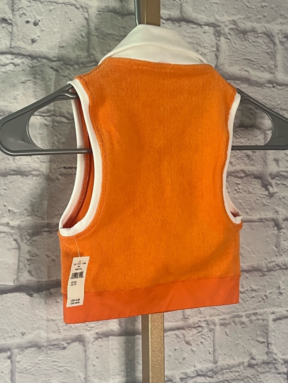 Offline by Aerie NWT XS hole in one terry polo sports bra with padding orange - Picture 3 of 6